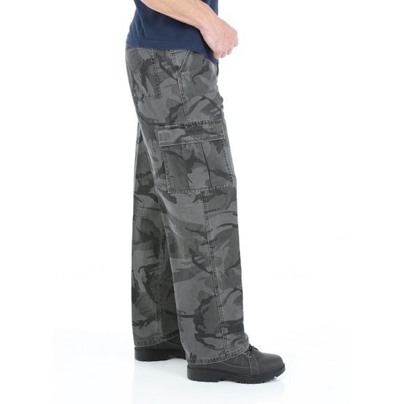 Wrangler Pants Wrangler Mens Legacy Cargo Pants Anthracite Camo
